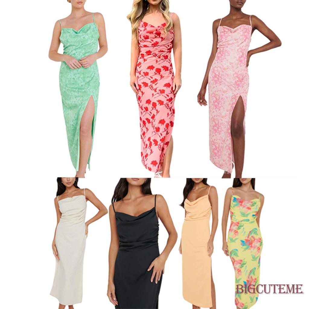 Đầm Dài Không Tay Hở Lưng Màu Sắc Thời Trang Cho Nữ