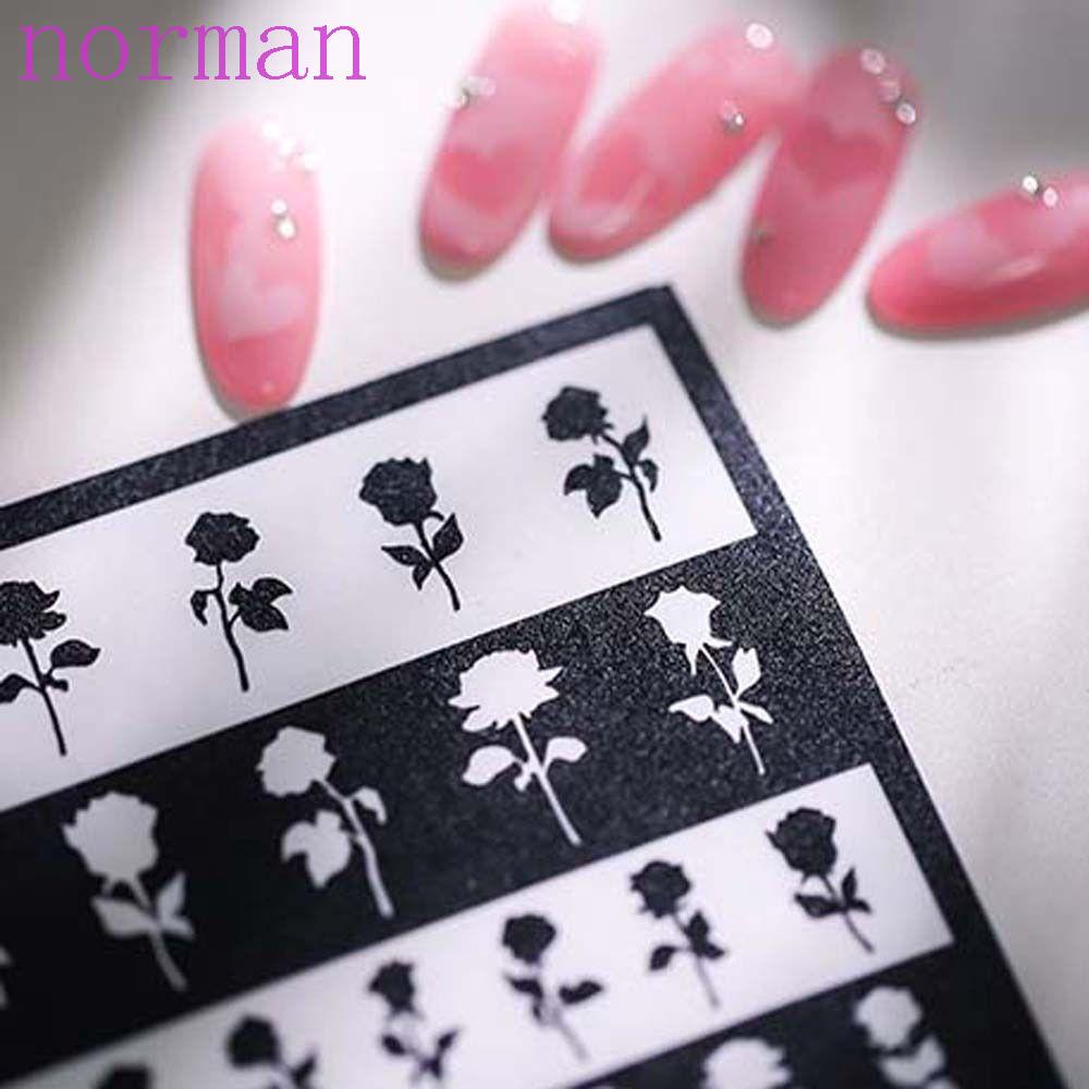 Đề Can Dán Móng Tay Hình Chữ Thập / Gấu / Bướm Rỗng Thời Trang Cho Nữ