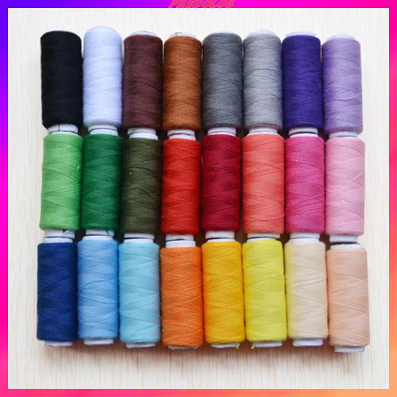 [Predolo2] 1 Gói / 24 Cuộn Chỉ May Polyester Cho Máy May Tay 200Yard