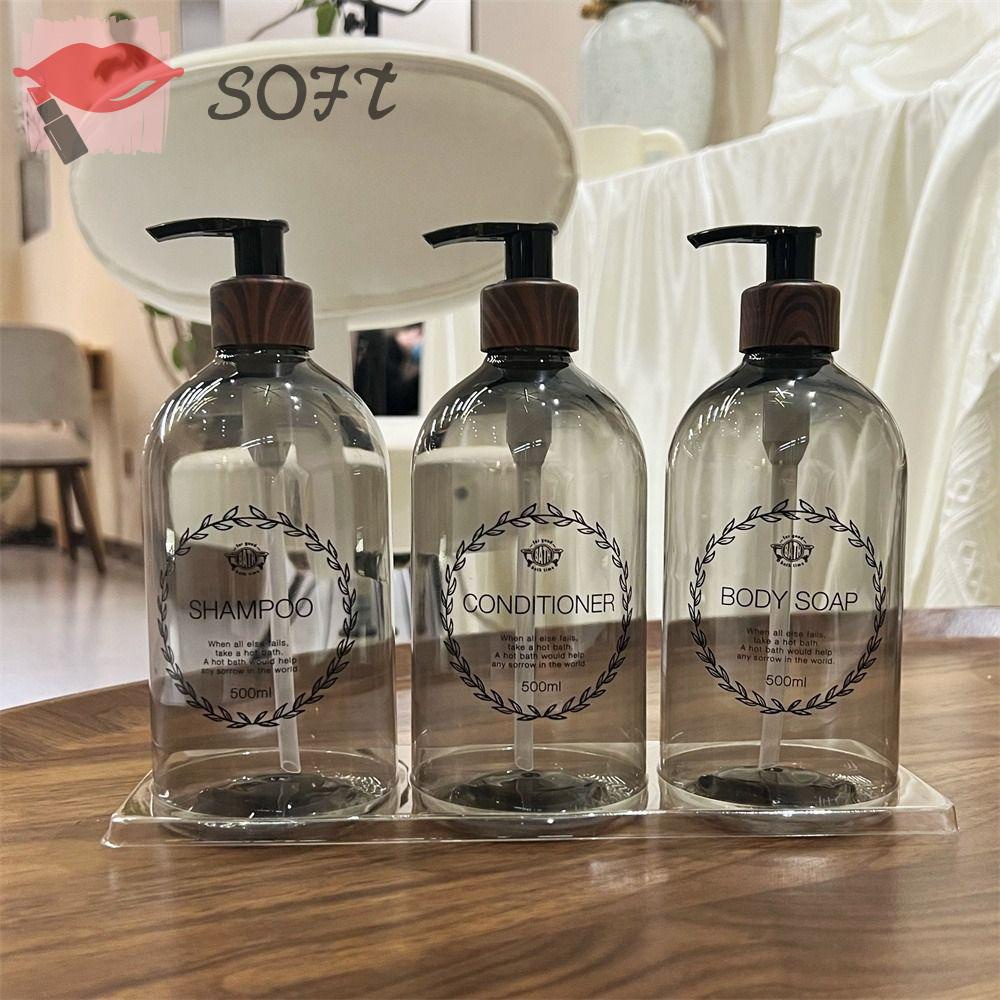 Bộ 3 Chai Chiết Dầu Gội Sữa Tắm SOFTNESS