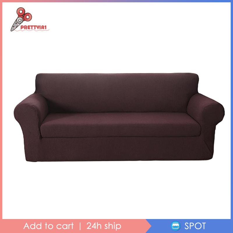 1 [Prettyia1] Set 2 Vỏ Bọc Ghế Sofa + 3 Vỏ Gối Tựa Lưng