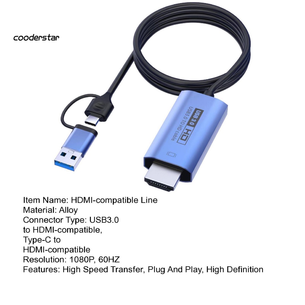 Cáp ChuyểN ĐổI TốC Độ Cao HDMI-C Sang Usb 3.0 Cho MáY TíNh