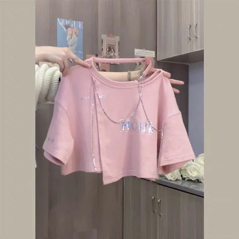 Áo Thun Ngắn Tay Thời Trang Mùa Hè Phong Cách Retro Dành Cho Nữ