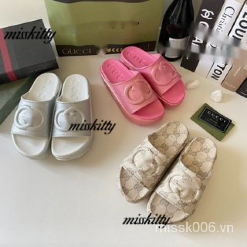 Giày Sandal Đế Dày Chống Trượt Màu Sắc Macaron Xinh Xắn Gc0524