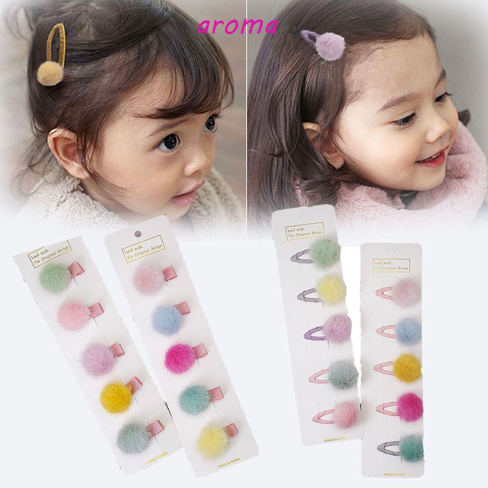 Kẹp Tóc Đính Bóng Lông Mềm Mại Dành Cho Nữ