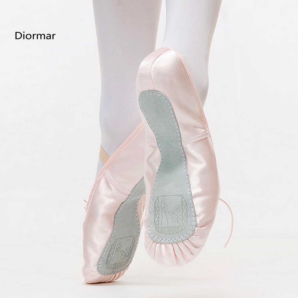 1 Đôi Giày Múa Ba Lê Bằng Da Bò Mũi Nhọn Chống Trượt Cho Bé Gái