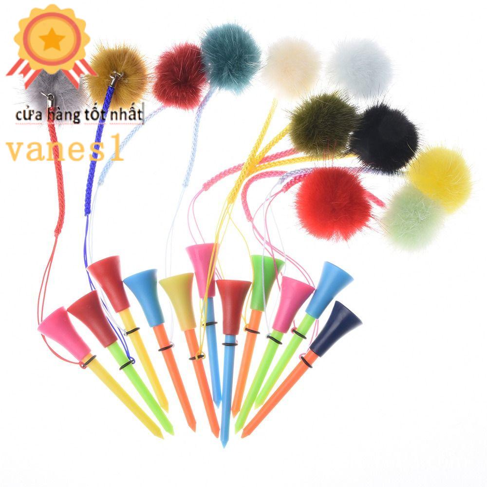 Vanes1 Phụ Kiện Gắn Bóng Golf Bằng Cao Su PVC Họa Tiết Hoạt Hình Nhiều Màu Kèm Dây Bện