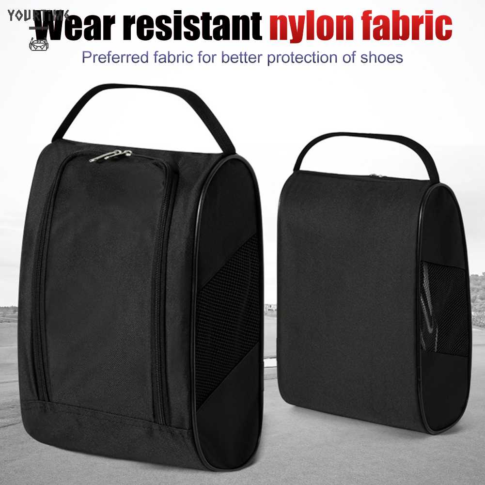 Túi Đựng Giày Chơi Golf Bằng Nylon Có Khóa Kéo Thoáng Khí Tiện Dụng