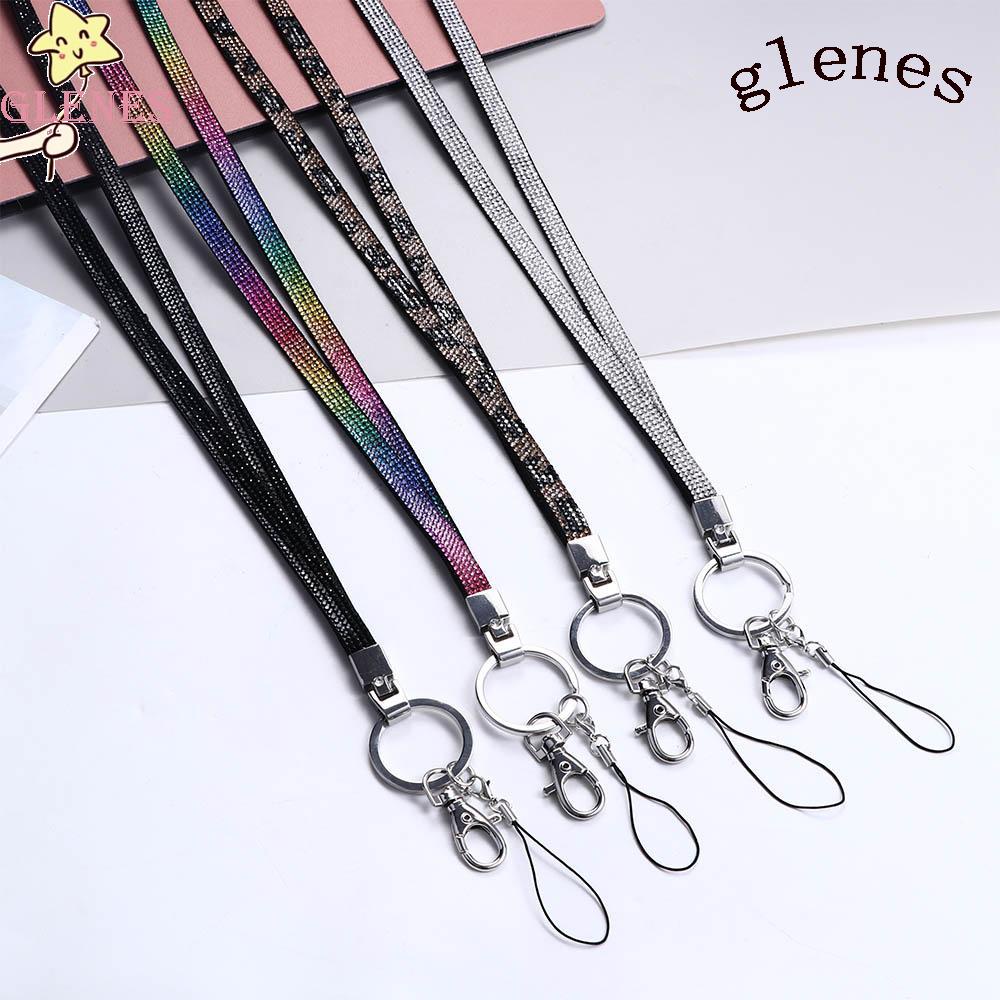 Dây Đeo Điện Thoại Kiêm Ví Đựng Thẻ Tín Dụng In Chữ Gleens Lấp Lánh Sang Trọng|Dây Đeo Cổ Tay, Móc Khóa
