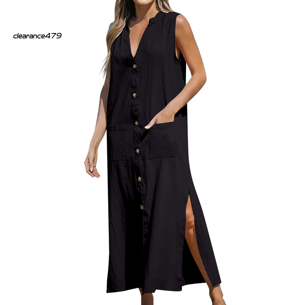 Đầm Sát Nách Dáng Rộng Thời Trang Cho Nữ 479