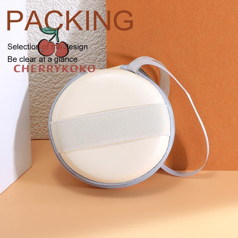 🍒🍒CHERRYKOKO Hộp Đựng Kính Gấp Gọn Có Khóa Kéo Và Móc Treo Tiện Lợi Kiểu Dáng Hình Tròn Thời Trang Nam Và Nữ