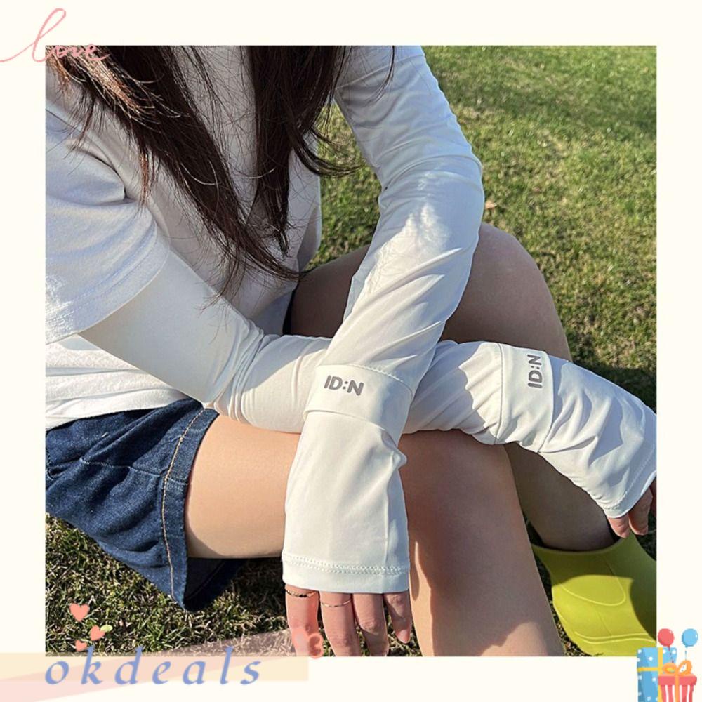 Găng Tay Chống Nắng Không Ngón Thời Trang Dành Cho Nữ