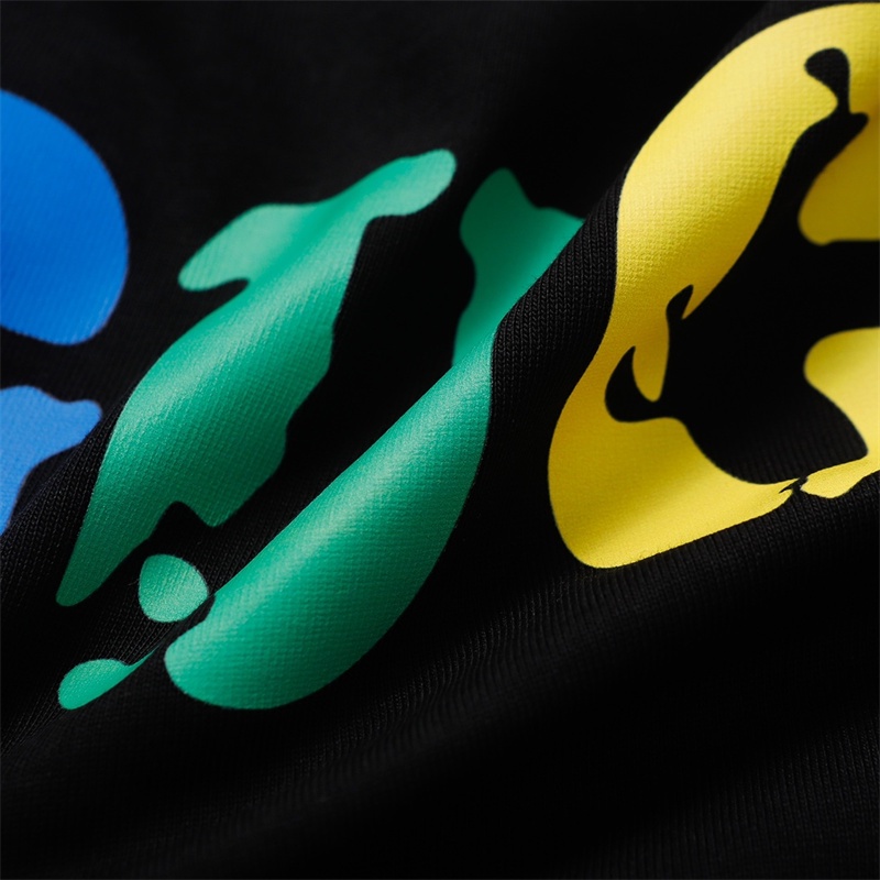 G44-áo Thun Tay Ngắn Cổ Thuyền Hai Chữ Cái Mới Cầu Vồng6Eus