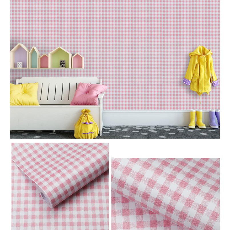 Bộ Sưu Tập 1 Mét Dài Decal Giấy Dán Tường Các Mẫu Ô Kẻ Khổ 45cm Có Keo Sẵn