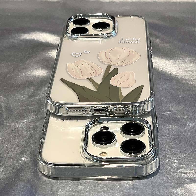 ✅Ốp Điện Thoại Mềm Hình Hoa Tulip Chống Sốc Cho Iphone 14pro 11 max8pl 7 1213
