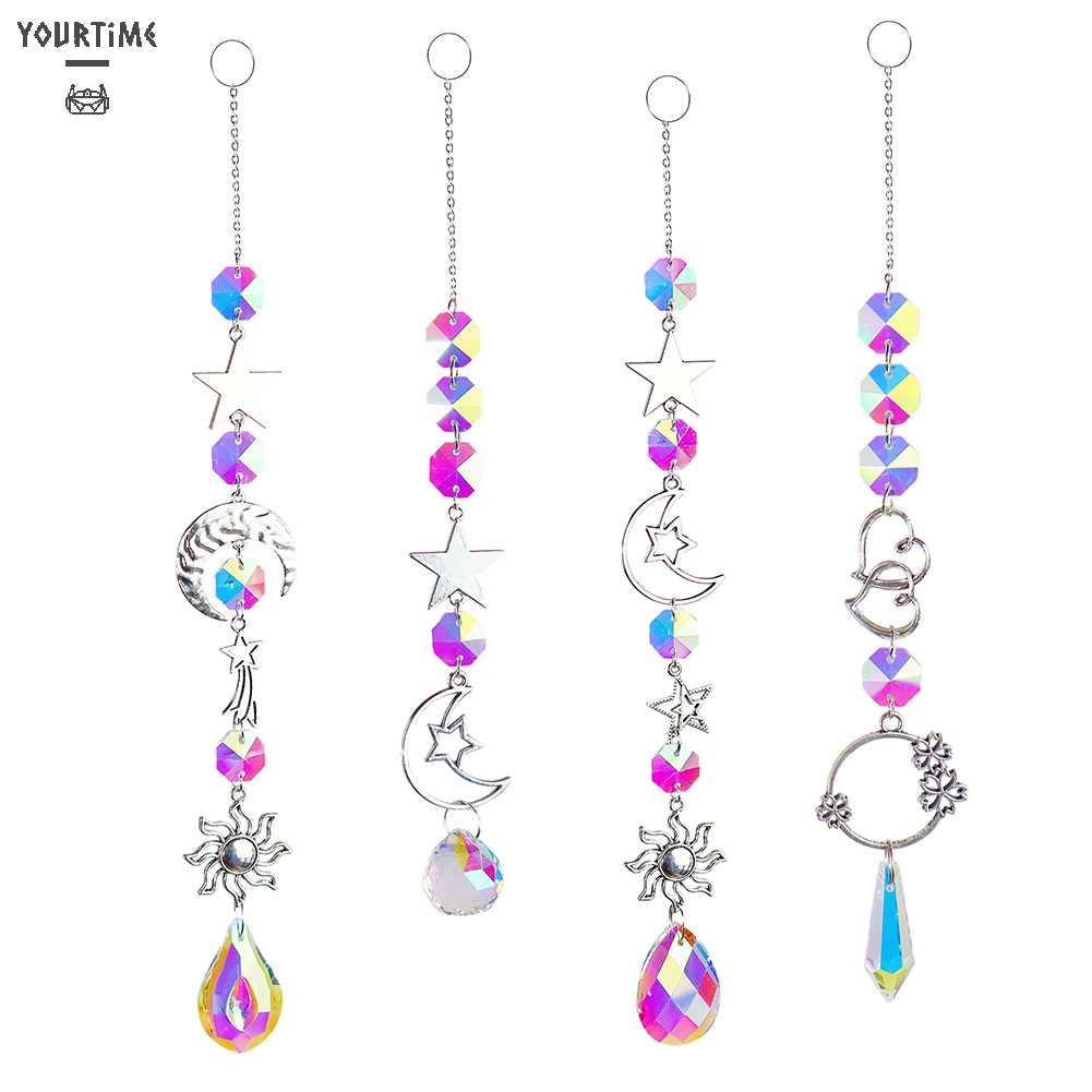 Chuông Gió Pha Lê Treo Cửa Sổ Trang Trí Bắt Đèn