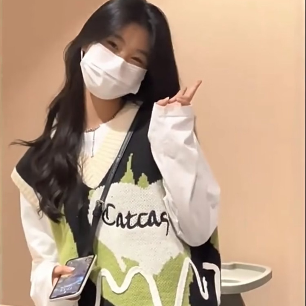 Áo Sweater Dệt Kim Không Tay Cổ Chữ v Thời Trang Mùa Xuân Thu Phong Cách Mỹ Dành Cho Nữ