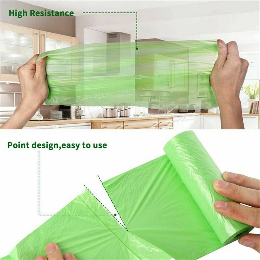 5 Cuộn Túi Đựng Rác 10kg 45 * 45cm Màu Đen / Xanh Dương / Vàng / Hồng / Tím