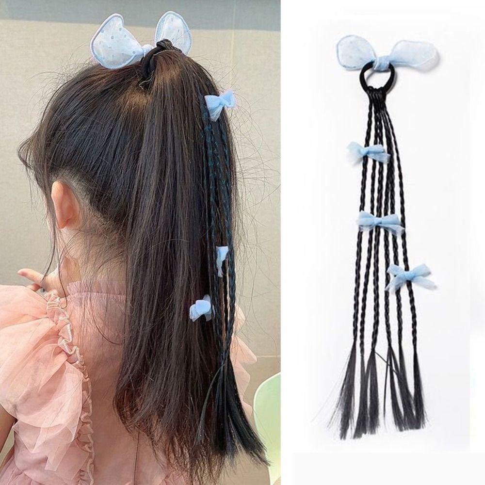 Nickolas Tóc Giả Thắt Bím Vô Hình Tai Thỏ Bằng Sợi Tổng Hợp Co Giãn Chịu Nhiệt Dành Cho Bé Gái