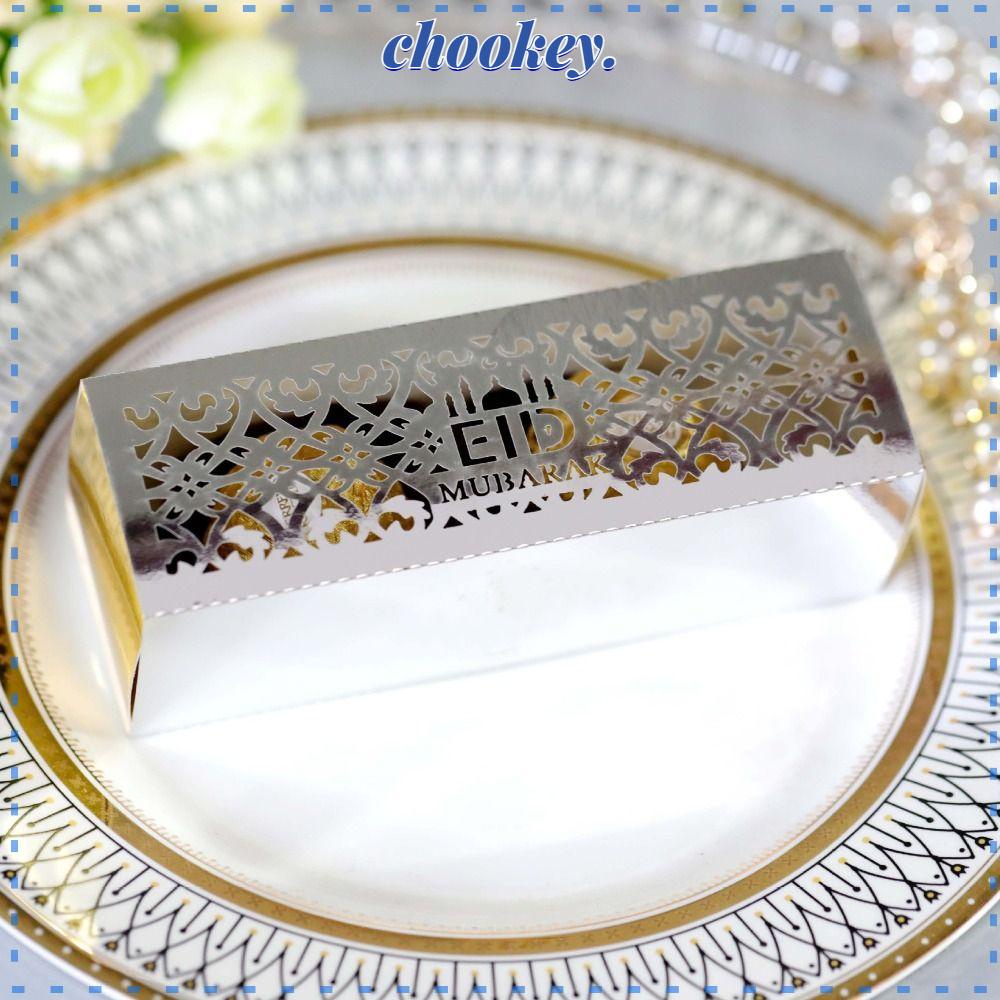 CHOOKEY Set 10 Hộp Giấy Đựng Kẹo / Sô Cô La Phong Cách Hồi Giáo