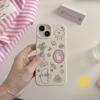Case For iPhone 14 Pro Max [Cute Rabbit Sweet Flower] Phone Case For iPhone 14 Pro Max Plus 13 12 11 Aesthetic Ins Newest Fashion Korean Style Retro Classic Cute Cartoon Couple Shockproof Protective TPU Cover Shell