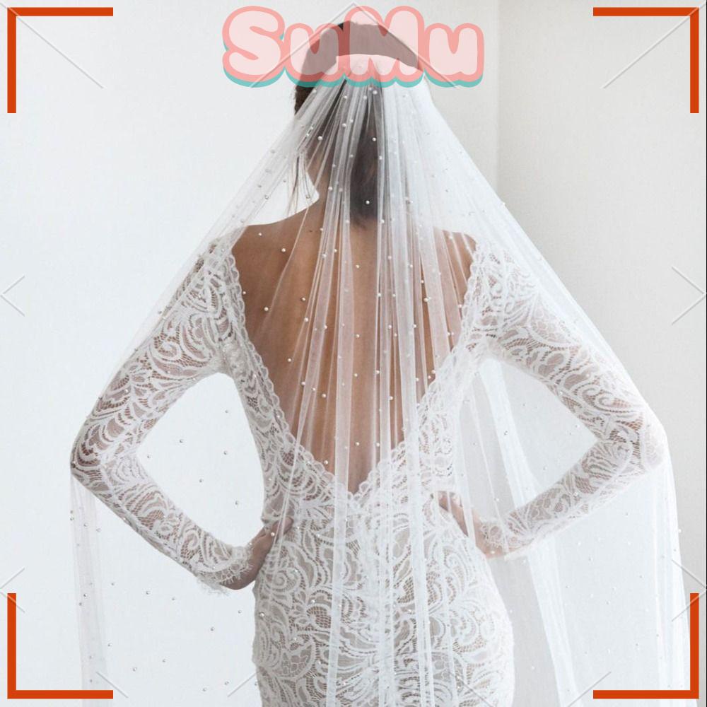 Mạng Che Mặt Cô Dâu SUMU Chiều Dài Mềm Mại. Phụ Kiện Trang Trí Đám Cưới Xinh Xắn Chất Lượng