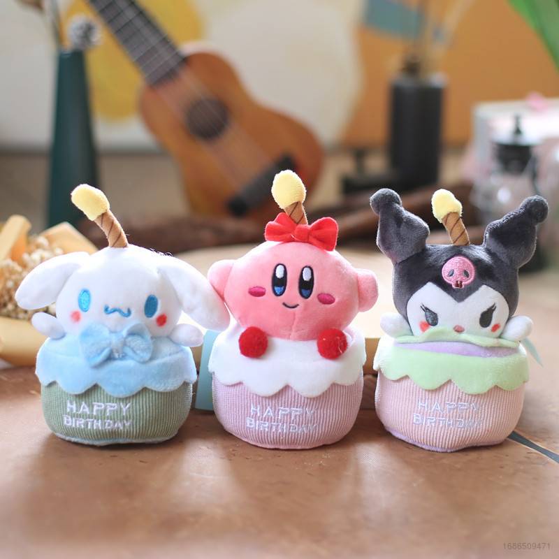 Búp Bê Nhồi Bông Hình Bánh Kem Sanrio Kuromi Cinnamoroll Kirby SY2 YS2