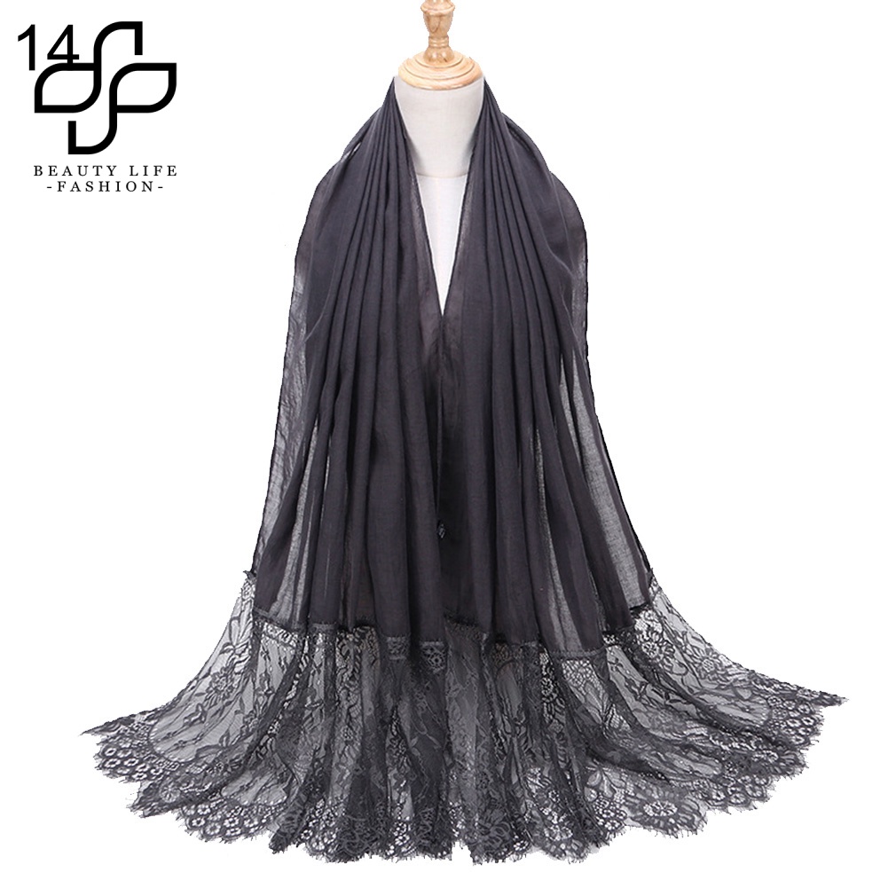 Khăn Trùm Đầu Kiểu Hồi Giáo Phối Ren Hoa Cho Nữ