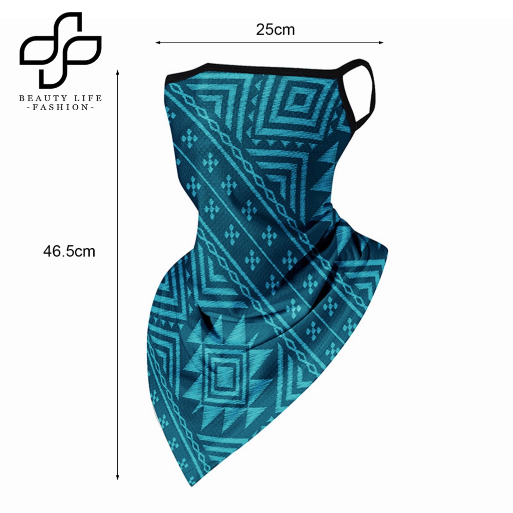 Khăn Choàng Mỏng Bảo Vệ Mặt Chống Nắng / Gió In Họa Tiết Xinh Xắn Dùng Khi Lái Xe / Câu Cá