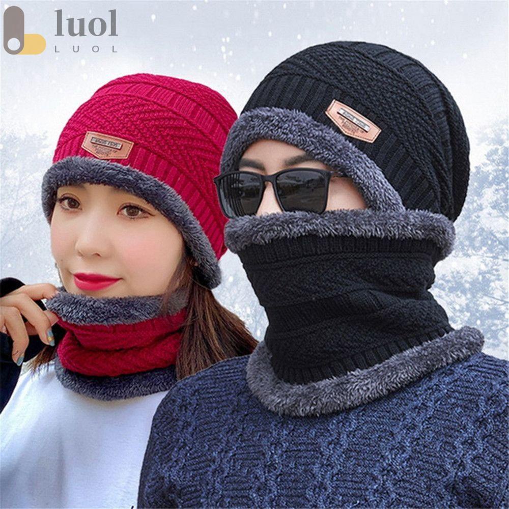 Mũ beanie Kiêm Khăn Choàng Cổ Mềm Mại Giữ Ấm Cho Nam Và Nữ