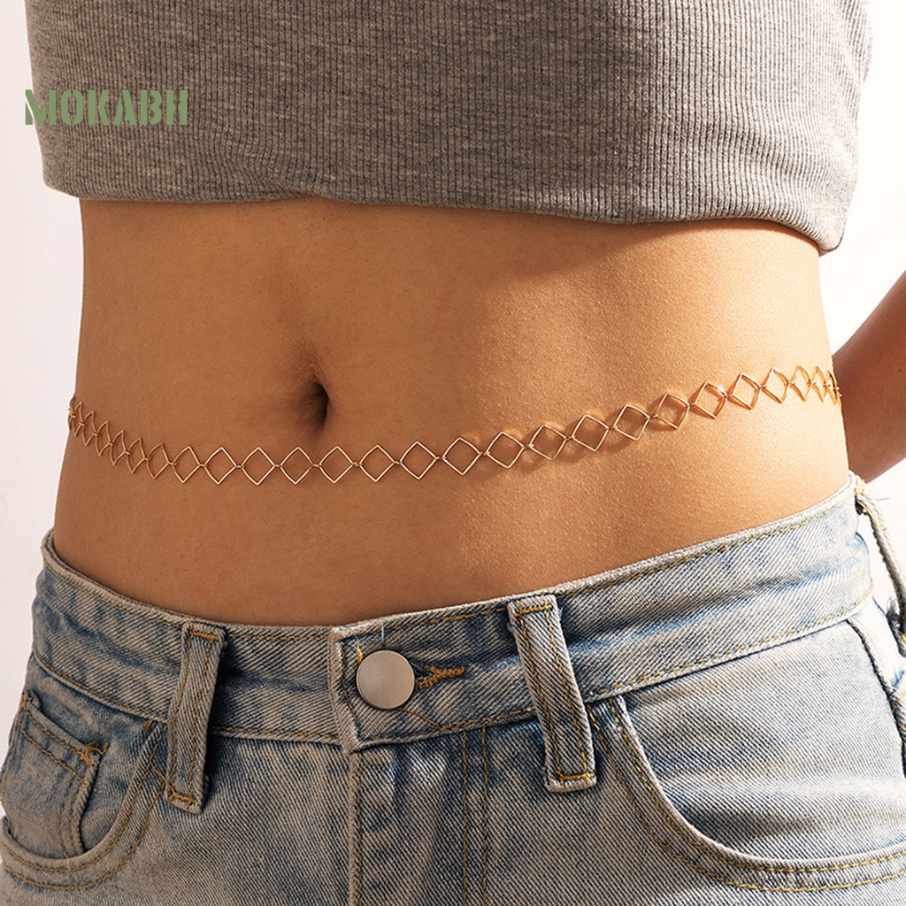 Dây Xích Đeo Thắt Lưng Nối Dài Điều Chỉnh Được Hình Học Phong Cách Bohemia Dùng Làm Quà Tặng