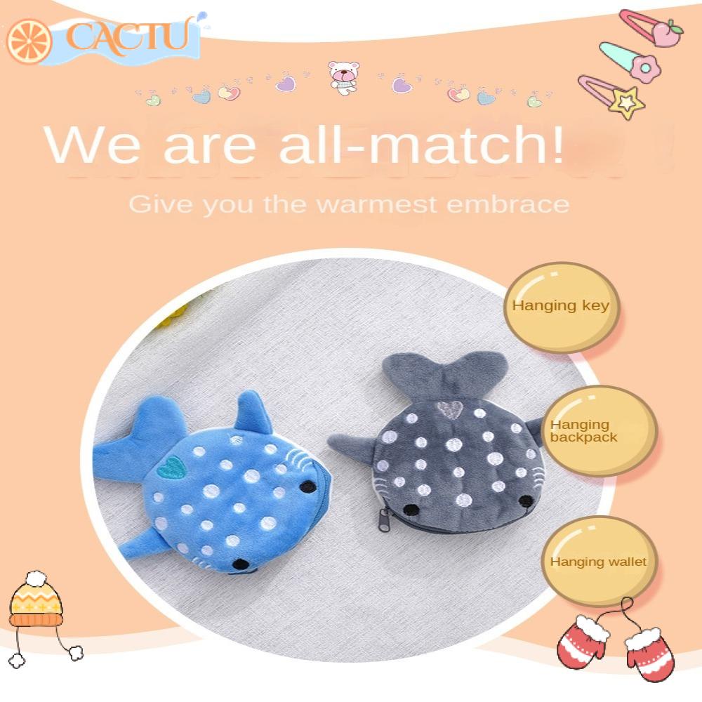 Móc Khóa Hình Cá Mập Nhồi Bông Xinh Xắn Cho Bé