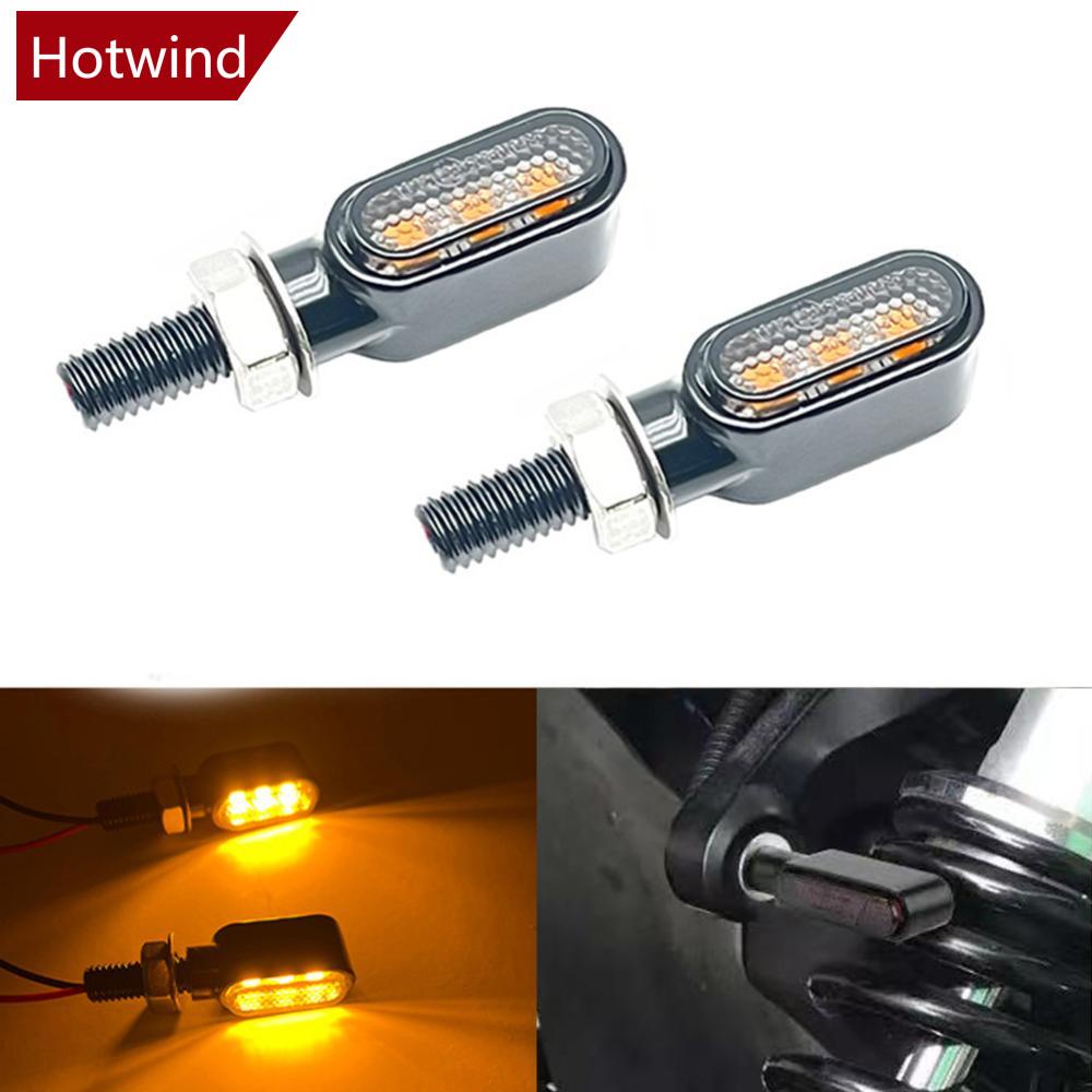 Set 2 Đèn Xi Nhan Mini 3LED Màu Đen / Chrome F3N4 Dành Cho Xe Mô Tô