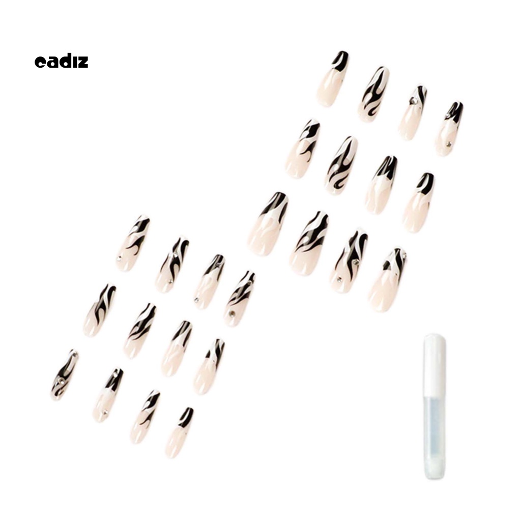 Hộp 24 Móng Tay Giả Ngắn Nhẹ Che Phủ Toàn Diện 18g