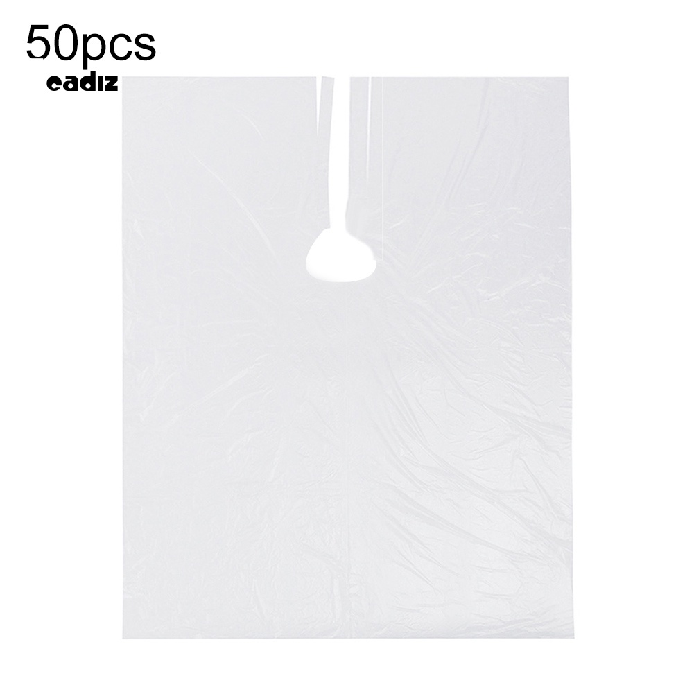 Set 50 Áo Choàng Cắt Tóc 92cmx130cm Trong Suốt Dùng Một Lần