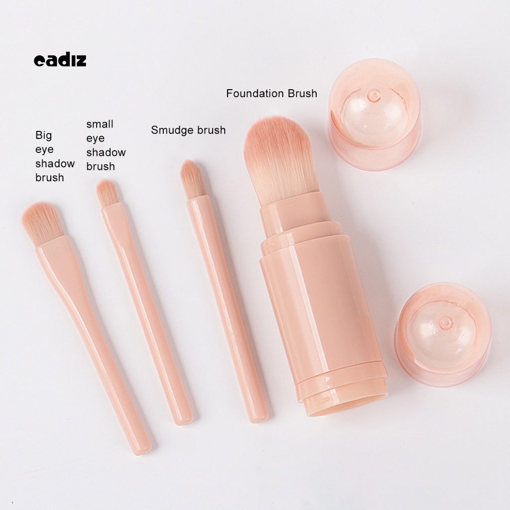 Bộ 4 Cọ Trang Điểm Bốn Trong Một Mini Đa Năng Có Thể Thu Gọn Cho Nữ