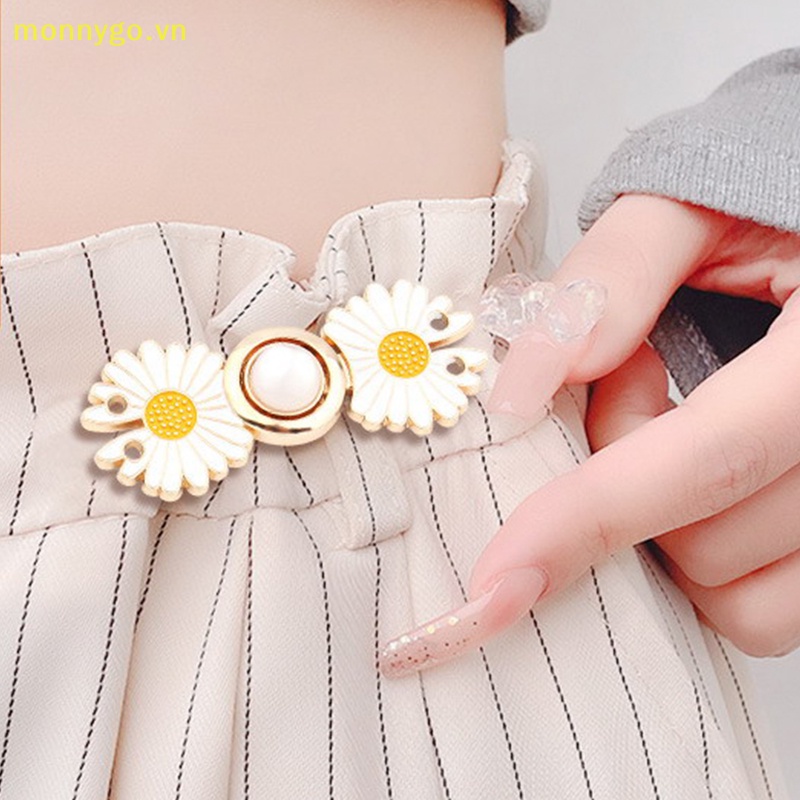 Monnygo Thắt Lưng Quần Jean Nút Cài Bằng Kim Loại Có Thể Tháo Rời