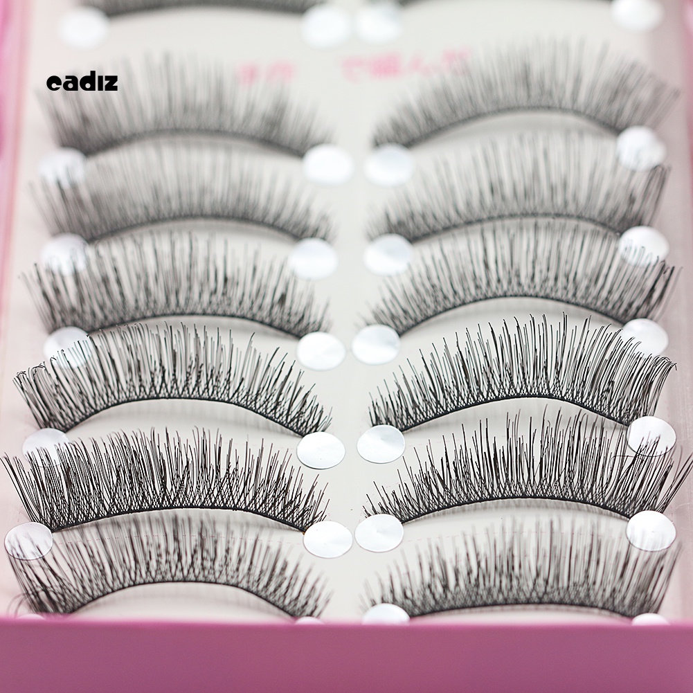 Set 10 Cặp Lông Mi Giả Dài Tự Nhiên Trang Điểm Dự Tiệc
