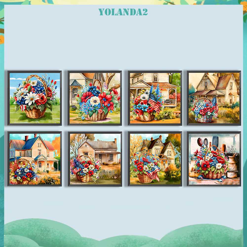 Tranh Đính Đá Kim Cương Toàn Bộ 5D DIY Hình Vẽ Hoa Trang Trí Nhà Cửa