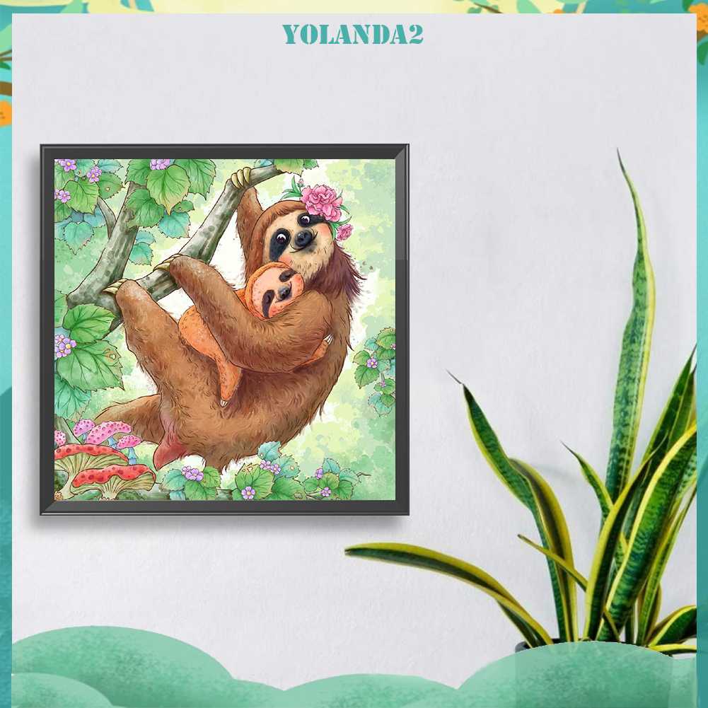 Tranh Đính Đá Kim Cương Toàn Bộ 5D DIY Hình Vẽ Con Lười