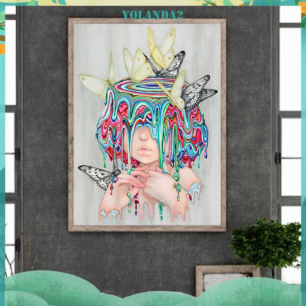 Tranh Đính Đá Kim Cương Toàn Bộ 5D DIY Hình Vẽ Cô Gái Trang Trí Nhà Cửa