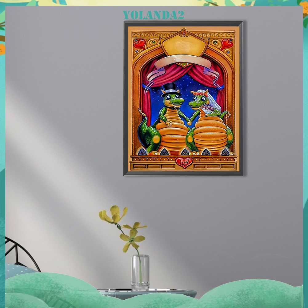 Tranh Đính Đá Kim Cương Toàn Bộ 5D DIY Hình Vẽ Khủng Long