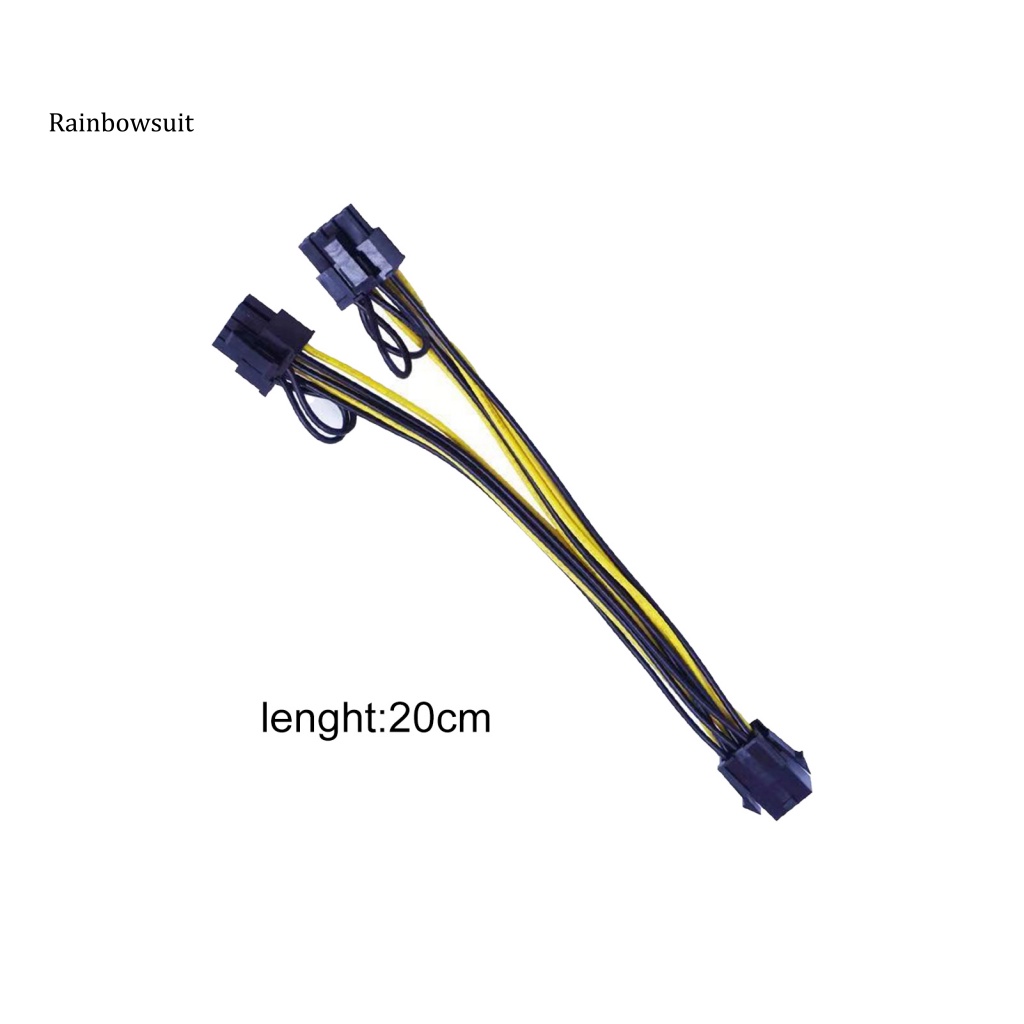 Set 5 Dây Cáp Nối Dài 20cm Chuyển Đổi 6 Pin Sang 8 Pin Cho Thẻ Đồ Họa Máy Tính