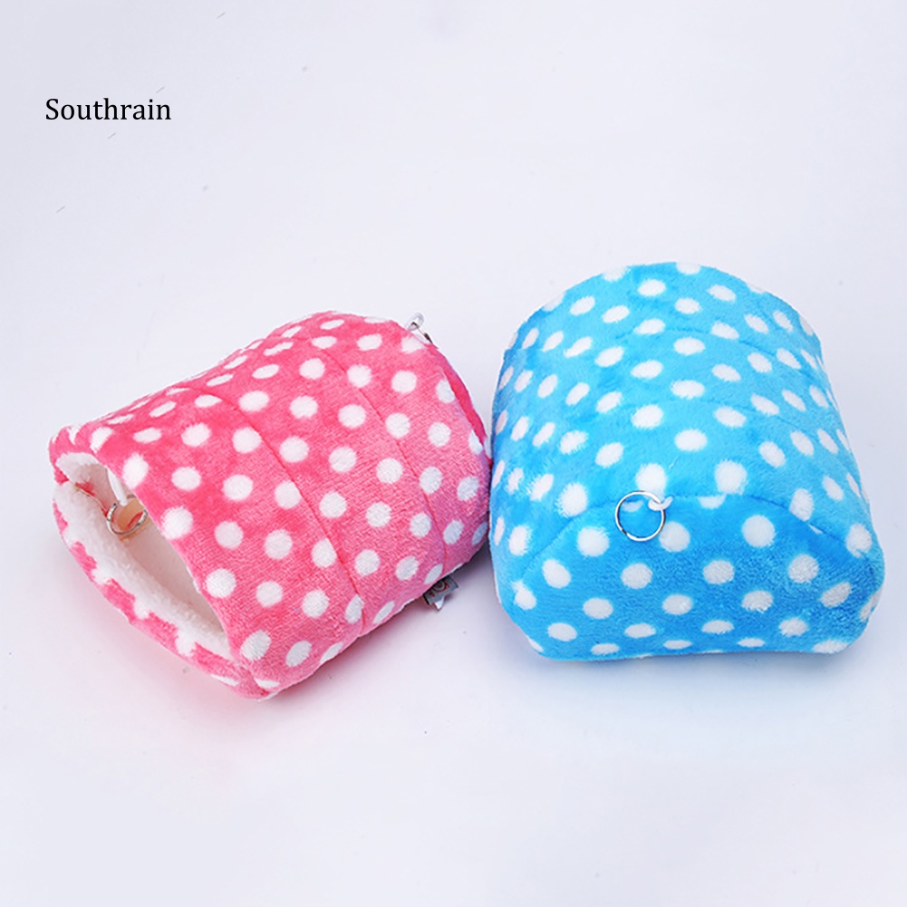 Nhà Treo Mềm Mại Họa Tiết Chấm Bi Cho Hamster Chinchilla