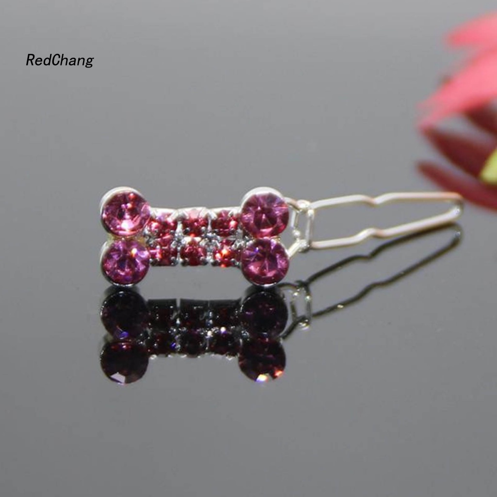 Rc ~ Kẹp Lông Thú Cưng Đính Đá Rhinestone Chống Gàu Mới Lạ Cho Cún Cưng