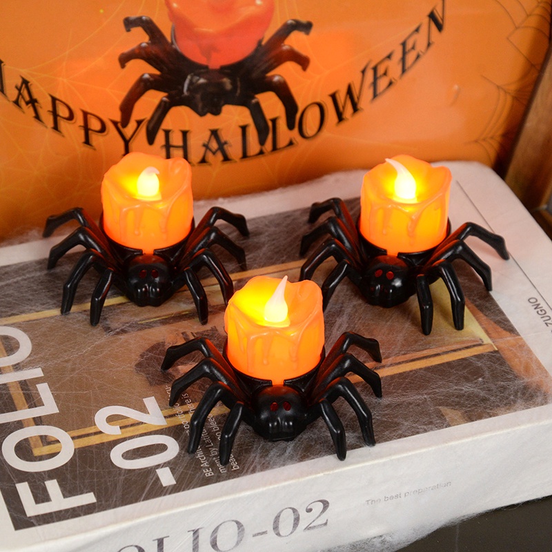 1 Đèn LED Hình Nhện Trang Trí Halloween