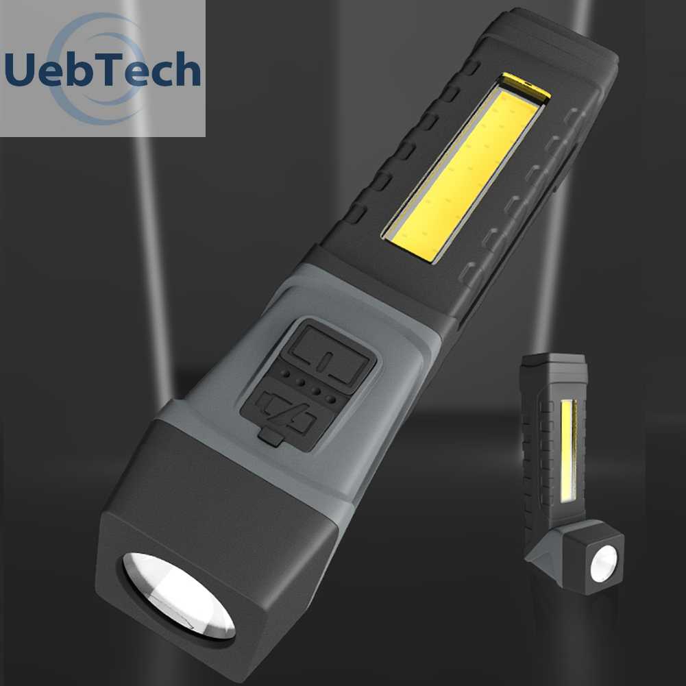 Đèn Pin LED COB 800mAh IPX4 Sạc USB Có Thể Xoay Tiện Dụng