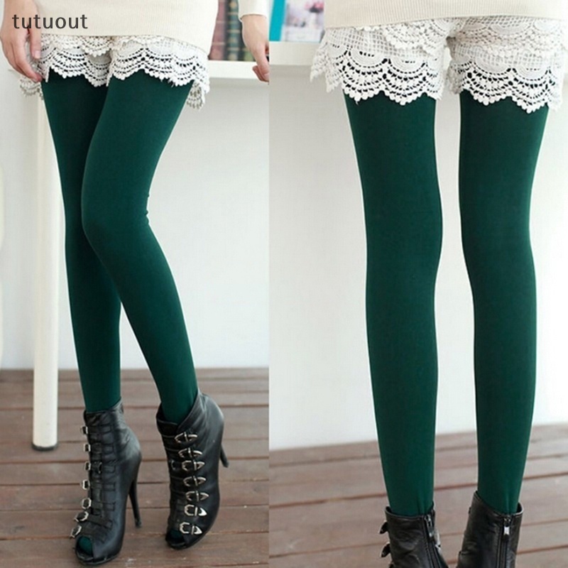 Tutuout Quần Legging Lông Cừu Dày Co Giãn 6 Màu Thời Trang Mùa Đông Ấm Áp VN