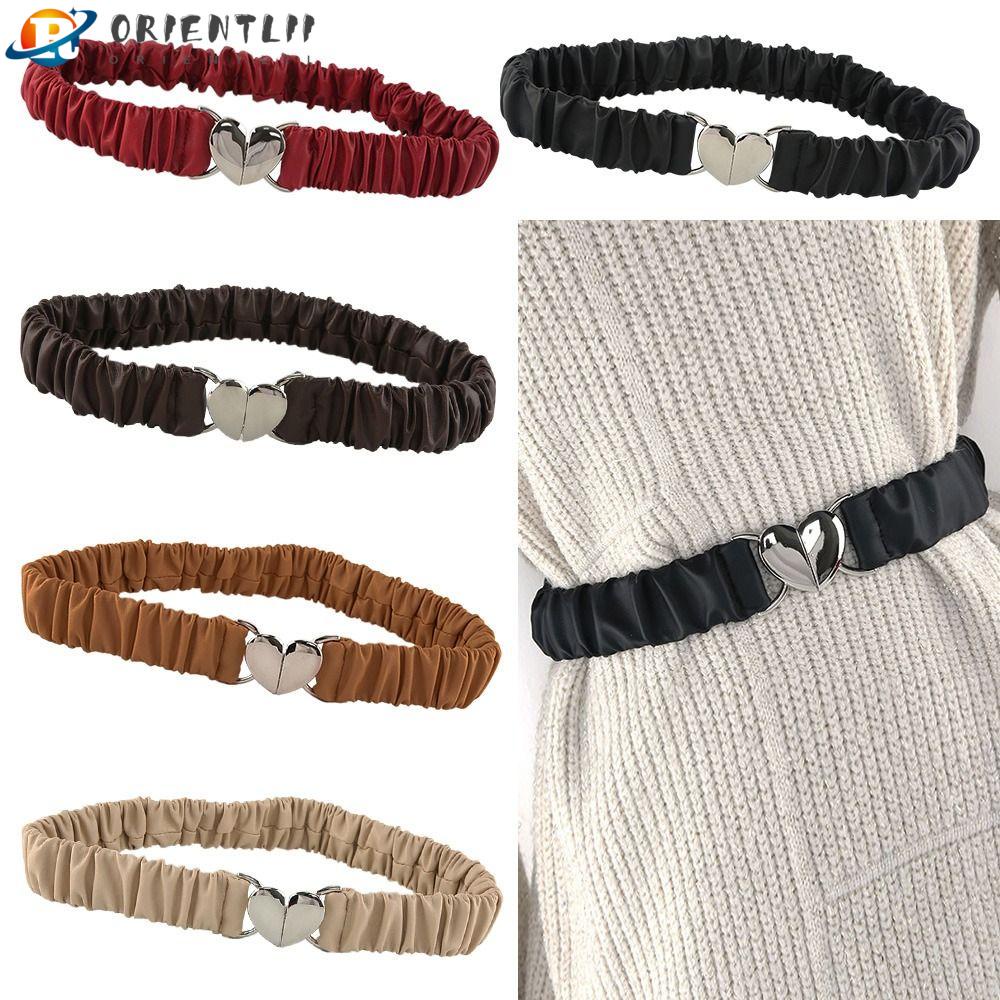 Thắt Lưng Mỏng Co Giãn Màu Trơn Dành Cho Nữ