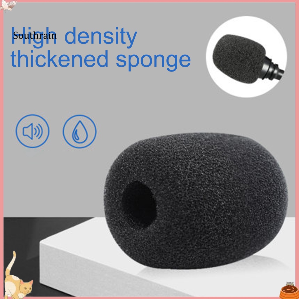 Set 10 Đầu Xốp Mềm Bọc Đầu Micro Ghi Âm Chắn Gió Chống Nổ